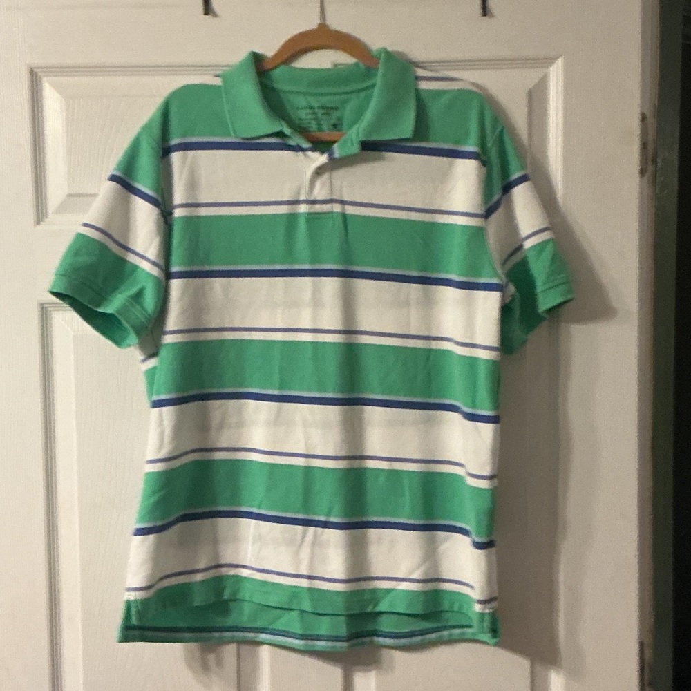 Saddlebred Green and White Polo Shirt